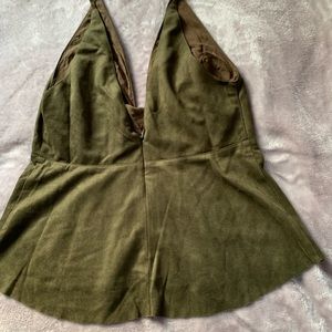 Green Peplum Top